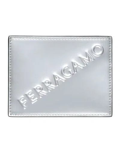 Ferragamo Man Cardholder Silver Size - Calfskin
