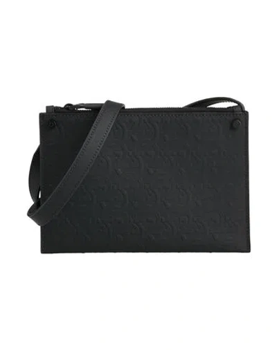 Ferragamo Man Cross-body Bag Black Size - Calfskin