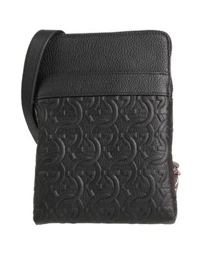 Ferragamo Man Cross-body Bag Black Size - Leather