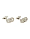 Ferragamo Man Cufflinks And Tie Clips Silver Size - Brass In Metallic