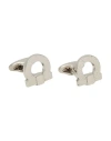 Ferragamo Man Cufflinks And Tie Clips Silver Size - Brass In Silver