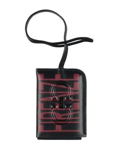 Ferragamo Man Document Holder Black Size - Leather