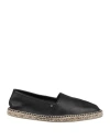 Ferragamo Man Espadrilles Black Size 9 Leather In Black