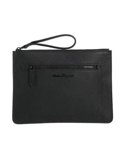 Ferragamo Man Handbag Black Size - Leather