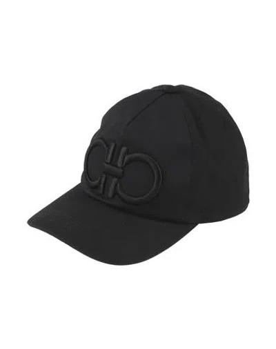 Ferragamo Gancini-embroidered Baseball Cap In Black