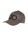 Ferragamo Man Hat Military Green Size Onesize Cotton, Brass