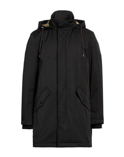 Ferragamo Man Jacket Black Size 42 Polyester, Cotton