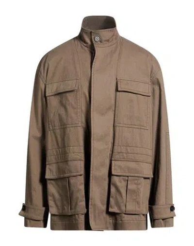 Ferragamo Man Jacket Dark Brown Size 40 Cotton, Elastane, Viscose