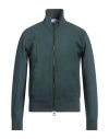 Ferragamo Man Jacket Deep Teal Size M Virgin Wool, Lambskin In Green
