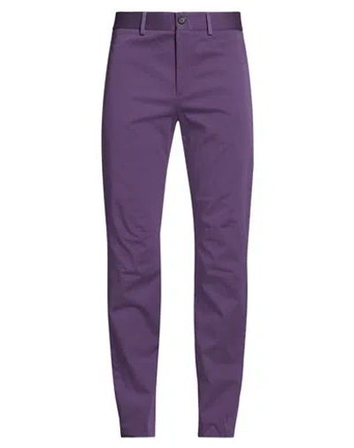 Ferragamo Man Jeans Purple Size 40 Cotton, Elastane