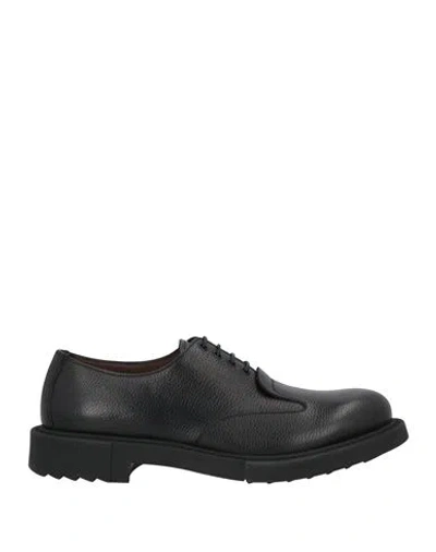 Ferragamo Man Lace-up Shoes Black Size 11 Calfskin In Black