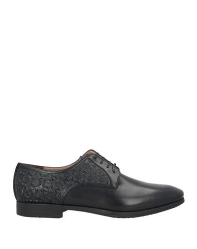 FERRAGAMO FERRAGAMO MAN LACE-UP SHOES BLACK SIZE 12 CALFSKIN