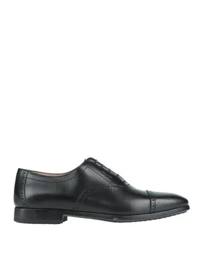 Ferragamo Man Lace-up Shoes Black Size 6.5 Calfskin