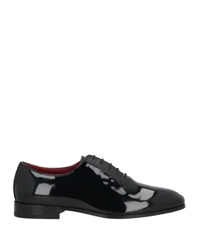 FERRAGAMO FERRAGAMO MAN LACE-UP SHOES BLACK SIZE 7 CALFSKIN