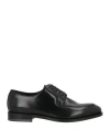 Ferragamo Man Lace-up Shoes Black Size 7 Calfskin In Black