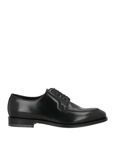 Ferragamo Man Lace-up Shoes Black Size 7 Calfskin