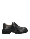 Ferragamo Man Lace-up Shoes Black Size 11.5 Calfskin In Black