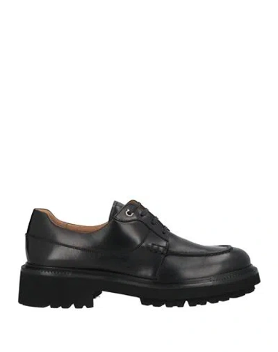 Ferragamo Man Lace-up Shoes Black Size 11.5 Calfskin