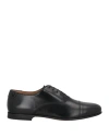 Ferragamo Man Lace-up Shoes Black Size 9 Calfskin In Black
