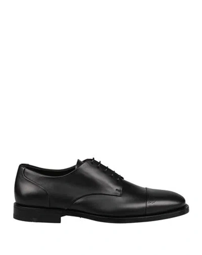 Ferragamo Man Lace-up Shoes Black Size 9 Calfskin