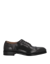 Ferragamo Man Lace-up Shoes Black Size 9 Leather In Black