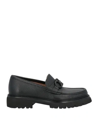 Ferragamo Man Loafers Black Size 6 Calfskin