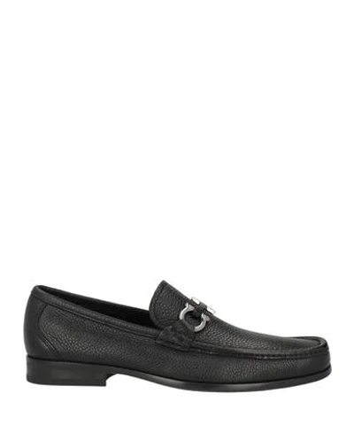Ferragamo Man Loafers Black Size 6 Soft Leather