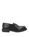 Ferragamo Polished Black Calf Leather Flat Shoes With Rounded Toe In Black