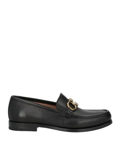 Ferragamo Man Loafers Black Size 6.5 Calfskin
