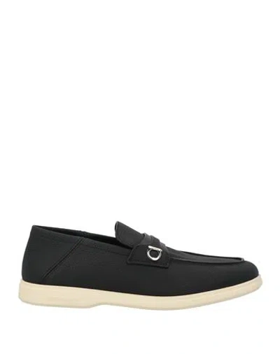 Ferragamo Deconstructed Gancini-detailed Suede Loafers In Black