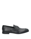 Ferragamo Man Loafers Black Size 6.5 Leather In Black