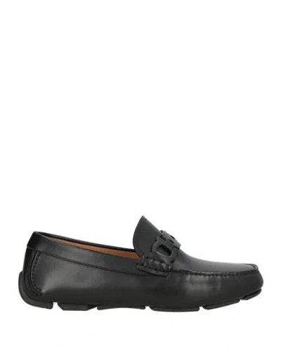Ferragamo Man Loafers Black Size 7.5 Calfskin In Animal Print