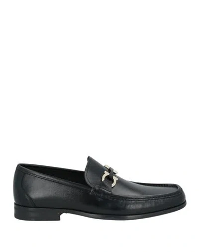 Ferragamo Man Loafers Black Size 7.5 Calfskin