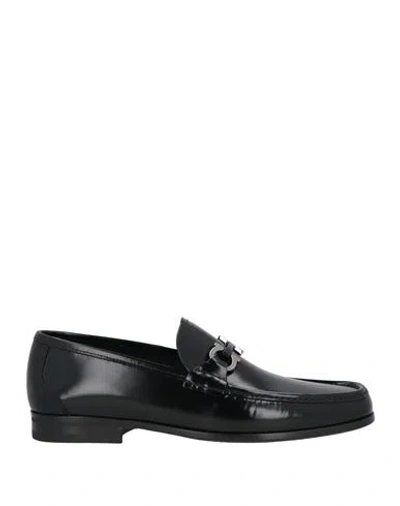 FERRAGAMO FERRAGAMO MAN LOAFERS BLACK SIZE 8 CALFSKIN