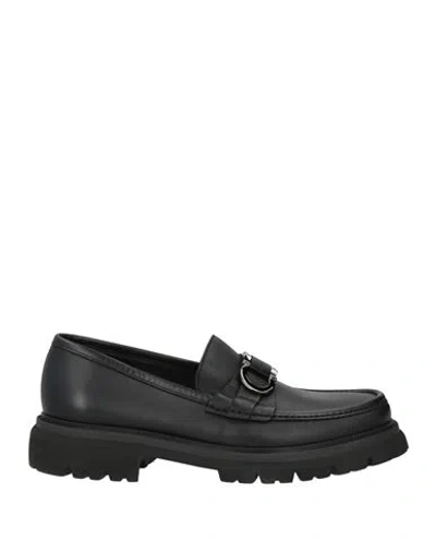 Ferragamo Man Loafers Black Size 8.5 Leather