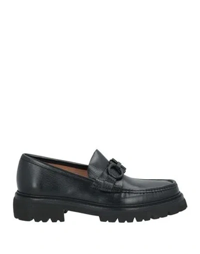 Ferragamo Man Loafers Black Size 9 Calfskin