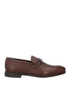 Ferragamo Brown Gancini Ornament Loafers In Brown