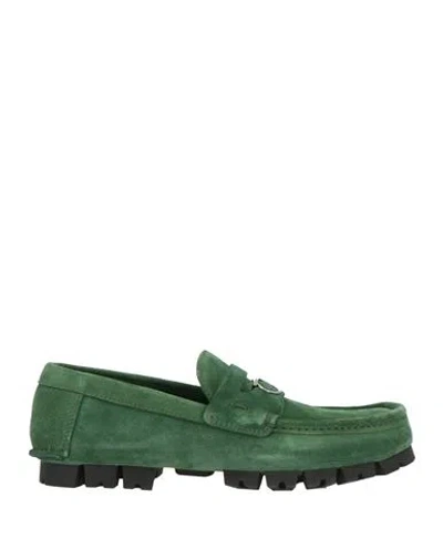 Ferragamo Man Loafers Green Size 8.5 Leather