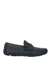 Ferragamo Man Loafers Midnight Blue Size 6.5 Soft Leather In Blue