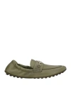 Ferragamo Man Loafers Military Green Size 7.5 Calfskin In Green