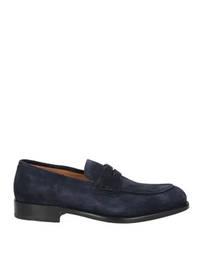 Ferragamo Man Loafers Navy Size 9 Calfskin In Animal Print