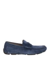 Ferragamo Gancini Moccasin Driver Shoes In Navy