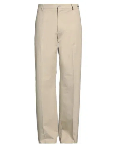 Ferragamo Man Pants Beige Size 38 Cotton In Neutral