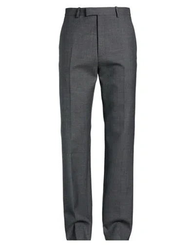 Ferragamo Man Pants Charcoal Size 34 Polyester, Virgin Wool In Black
