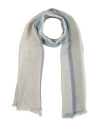 Ferragamo Man Scarf Beige Size - Cashmere, Linen In Gray