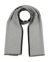 Ferragamo Man Scarf Black Size - Cashmere, Wool In Gray