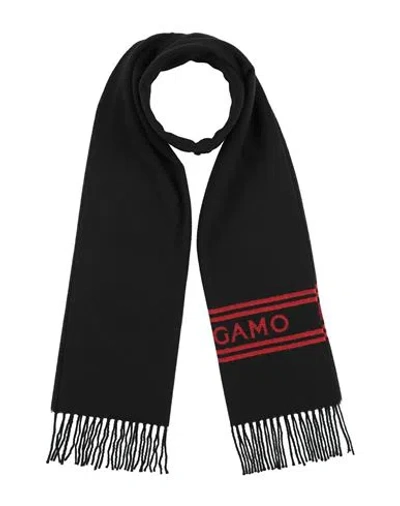 Ferragamo Man Scarf Black Size - Cashmere