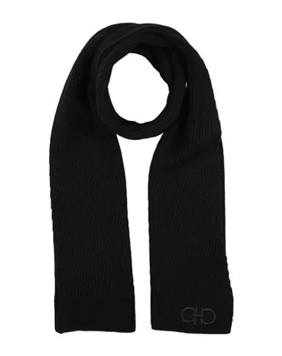 Ferragamo Man Scarf Black Size - Wool