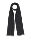 Ferragamo Man Scarf Charcoal Size - Cashmere, Wool In Gray