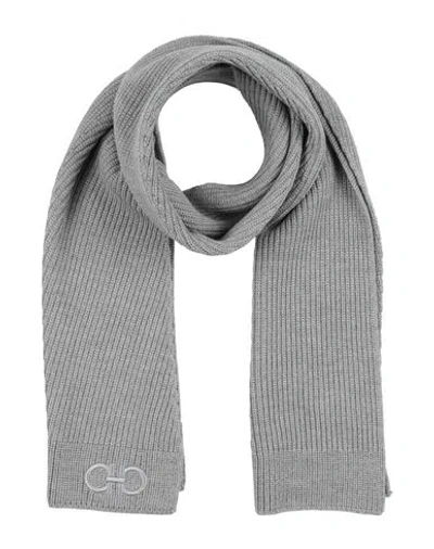 Ferragamo Man Scarf Grey Size - Wool In Gray